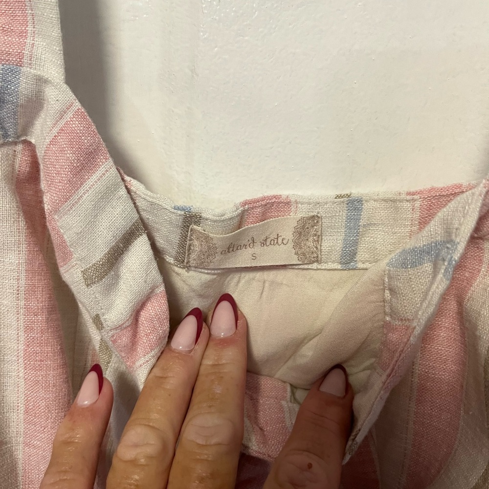 Altar'd State Pink and Blue Striped romper. Like new! - Picture 3 of 3